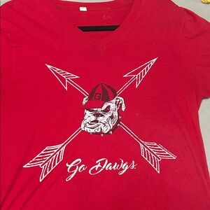 Lulu and Georgia Red Graphic Tee